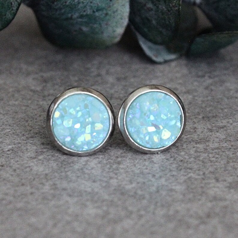 Light Blue Earrings Pastel Blue Earrings Pale Blue Earrings Etsy