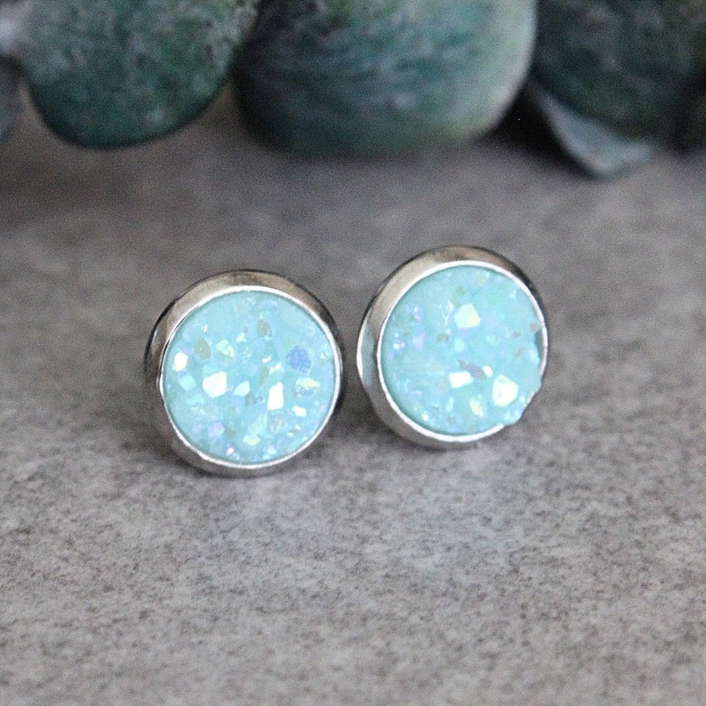 Light Blue Earrings Pastel Blue Earrings Pale Blue Earrings Etsy