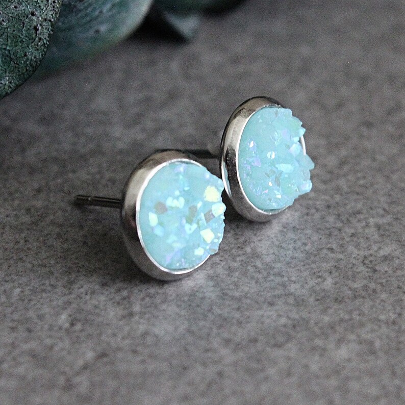 Light Blue Earrings Pastel Blue Earrings Pale Blue Earrings Etsy