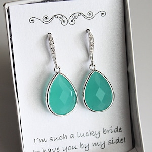 Mint Bridesmaid Earrings, Mint Bridesmaid Gift, Mint Earrings, Mint Green Earrings, Mint Drop Earrings, Mint Dangle Earring, Prom Earring