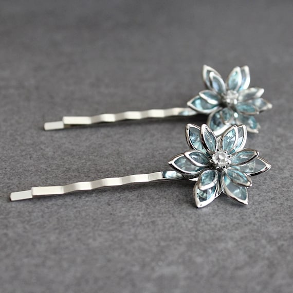 Turquoise Hair Pins Turquoise Bobby Pins Aqua Hair Pins Etsy
