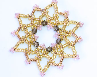 Luxurious Beaded Frozen Snowflake Christmas Decorations / Ornaments