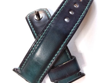 Handmade Leather Apple Watch Band Teal Colour 42mm, 38mm, 40mm, 44mm for Series 1 2 3 4 [Handmade] [Custom Colours]