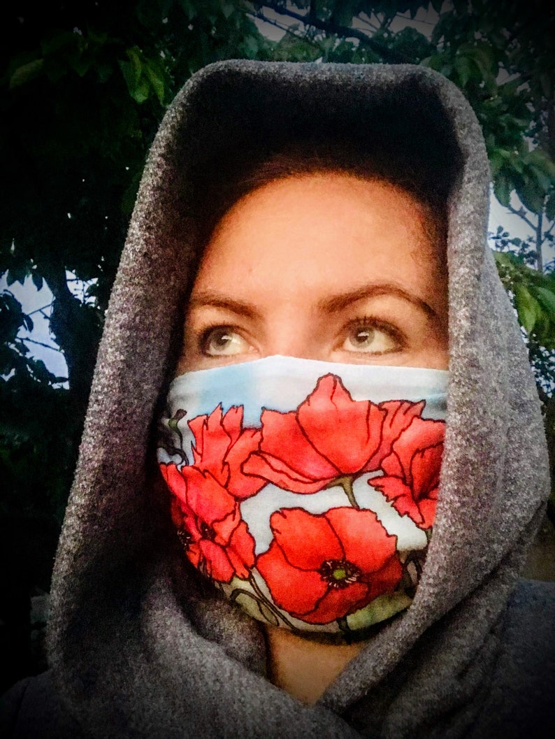 Luxury Silk Face Mask. Pure Silk Face Cover. Handpainted 100 Etsy