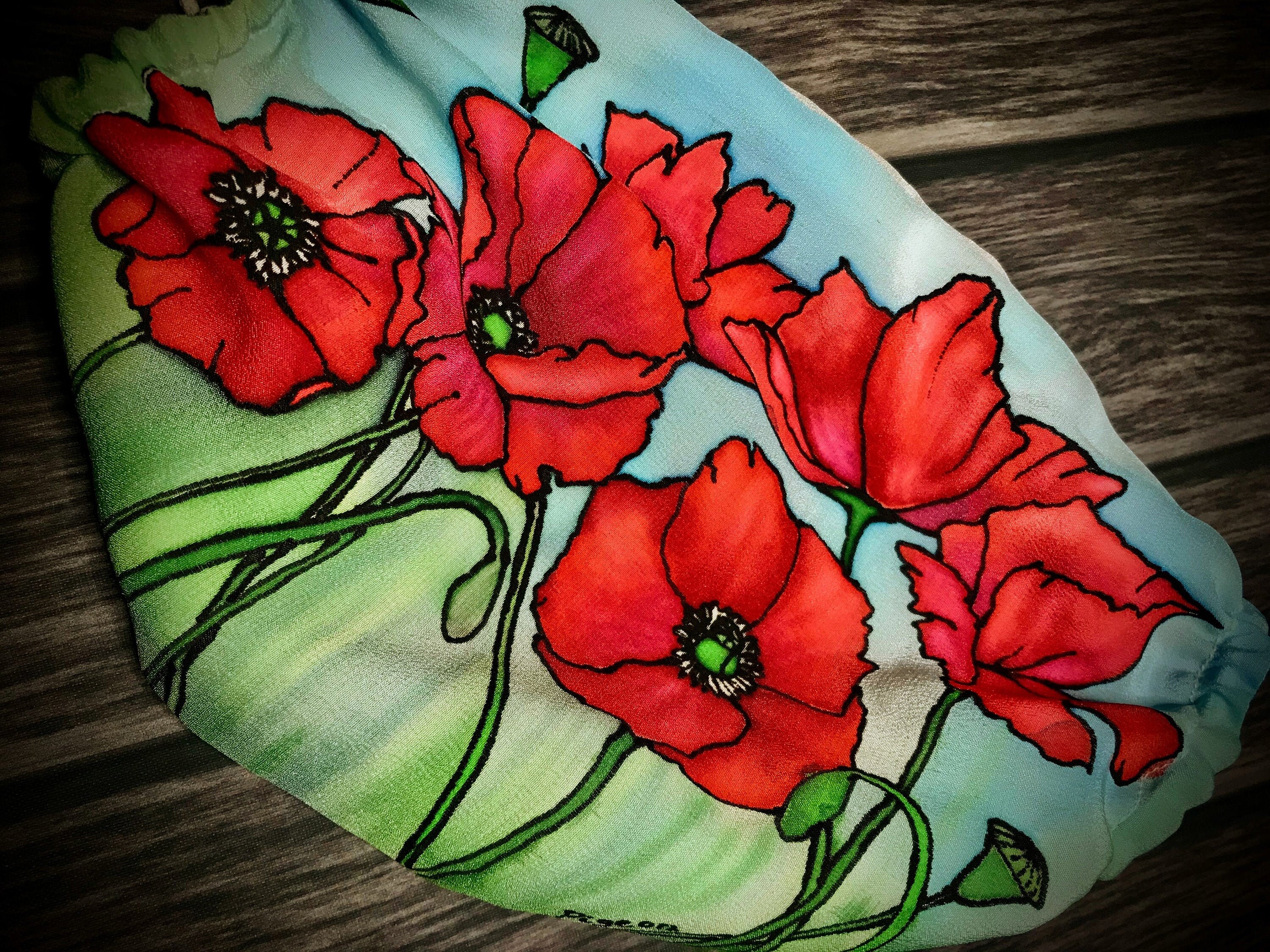 Luxury Silk Face Mask. Pure Silk Face Cover. Handpainted 100 Etsy