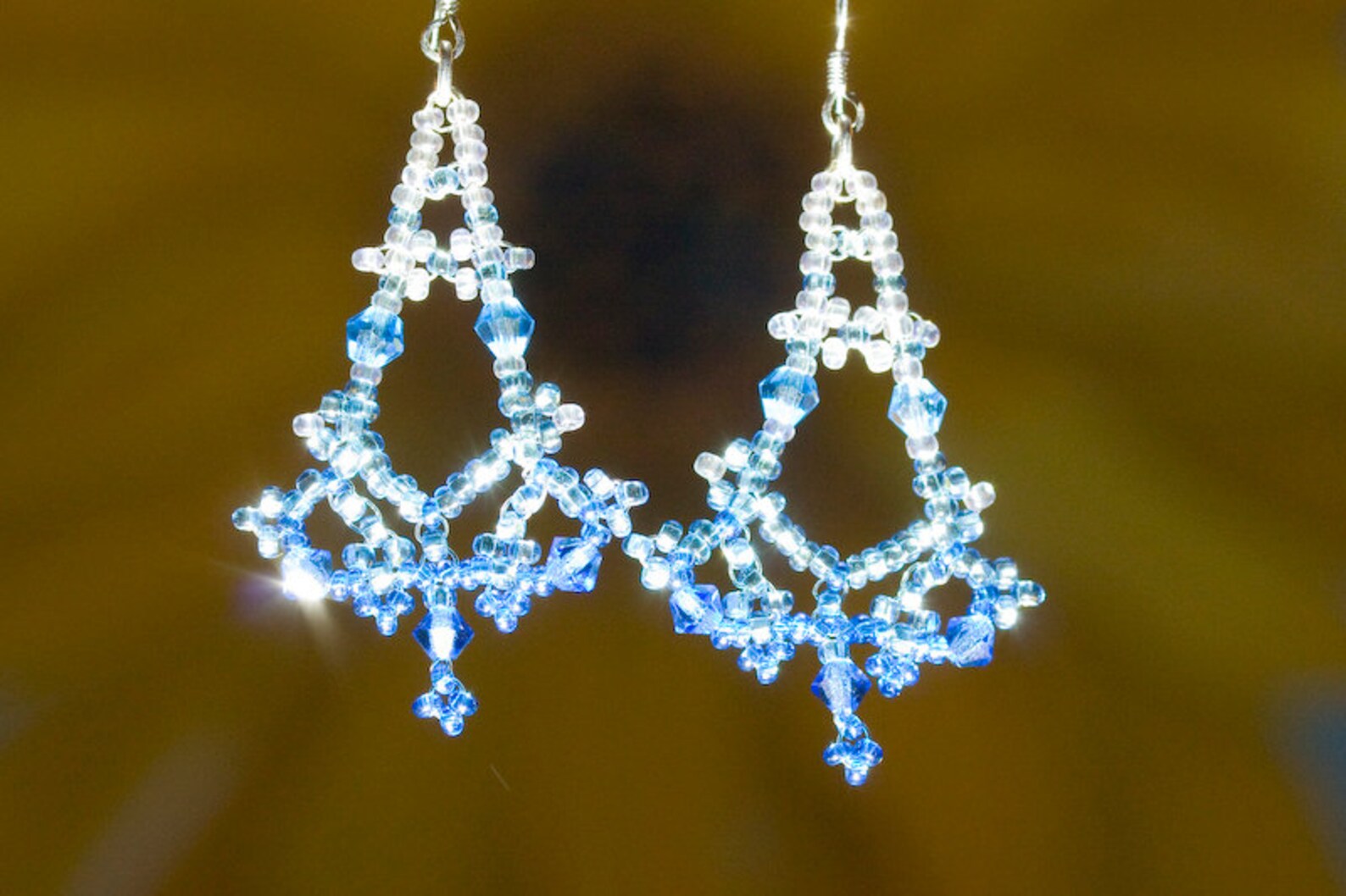Luxurious Frozen Crystal Beaded Earrings Made From Crystal & Etsy UK