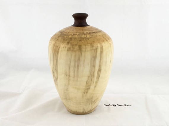 Woodturned Hollow Form Large Maple Hollow Form Urn Wood Etsy