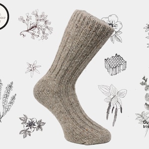 Donegal Wool Socks - Mushroom