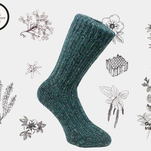 Donegal Wool Socks - Pier Blue
