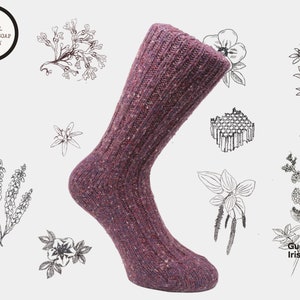 Donegal Wool Socks - Wild Heather