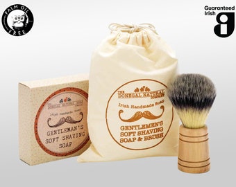Gentleman&#39;s Soft Shea Butter Shaving Soap & Brush