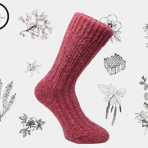 Donegal Wool Socks - Irish Rose