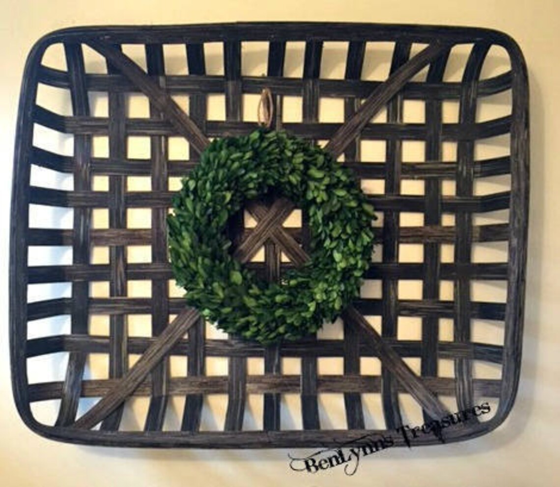 Large Rectangular Tobacco Basket Decorative Wall Basket for Etsy