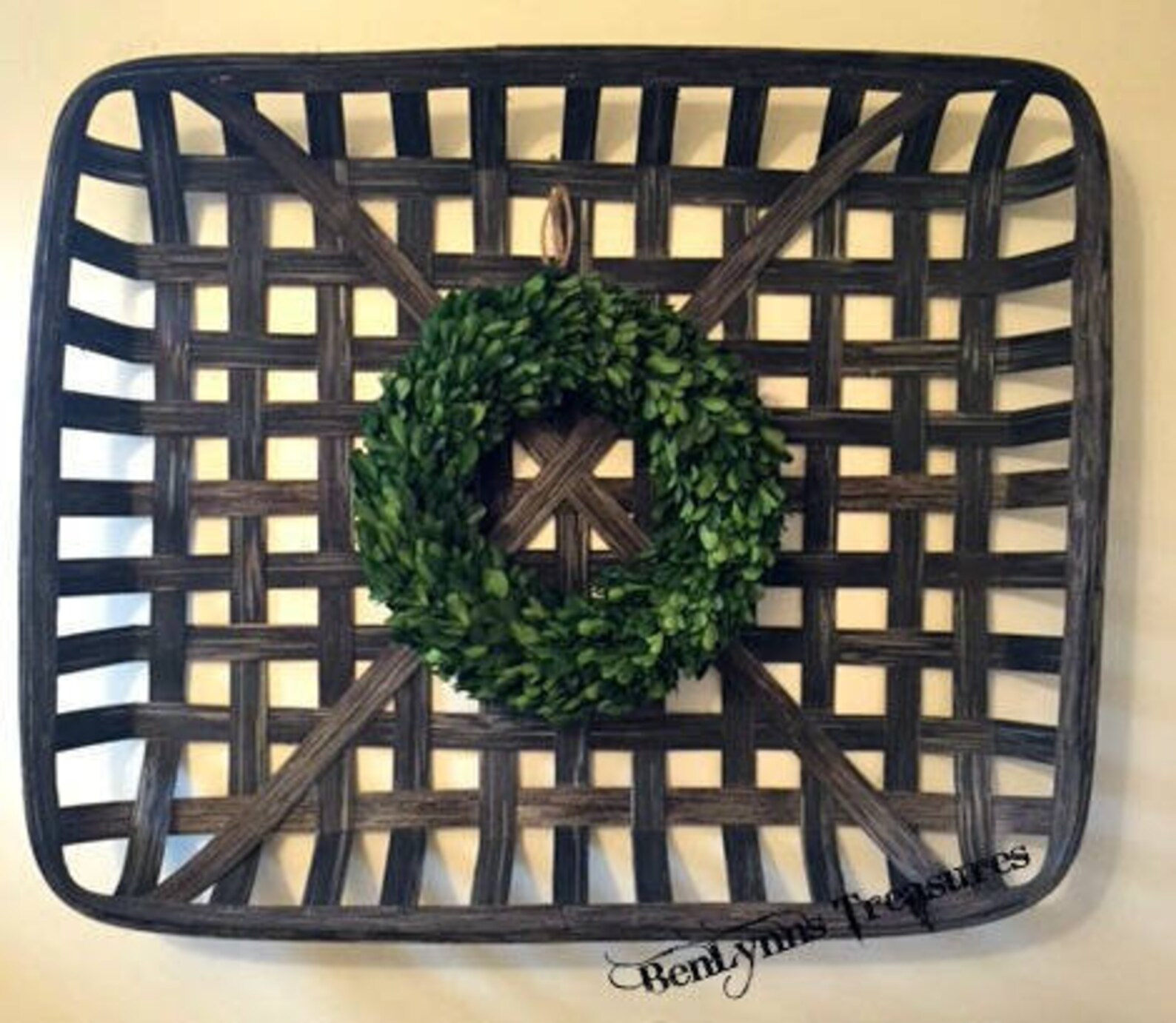 Large Rectangular Tobacco Basket Decorative Wall Basket for Etsy