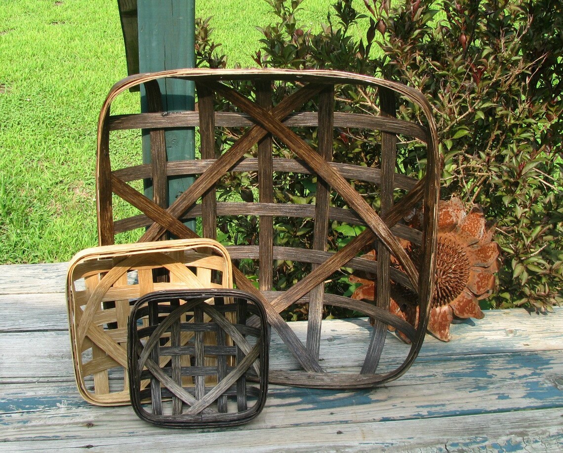 Small Tobacco Basket for Mother's Day Gift 8 x 8 Etsy