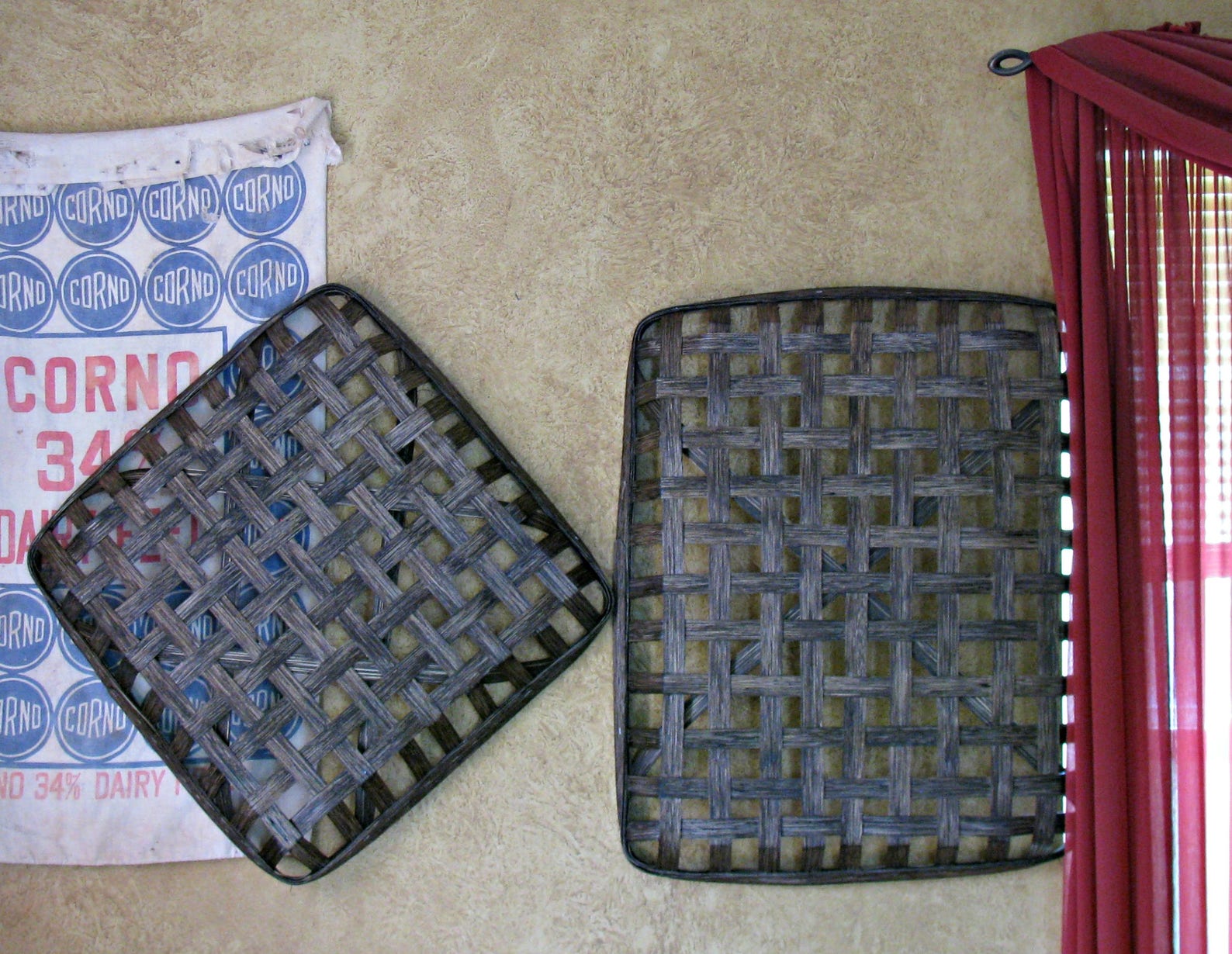 Large Rectangular Tobacco Basket Decorative Wall Basket for Etsy