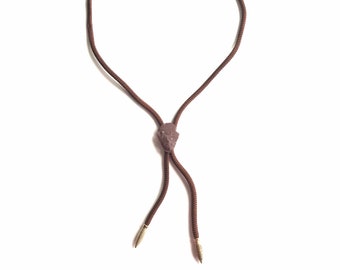 Vintage Bolo Tie Necklace, Stone Arrowhead Bolo Tie Necklace, Vintage Western Necklace