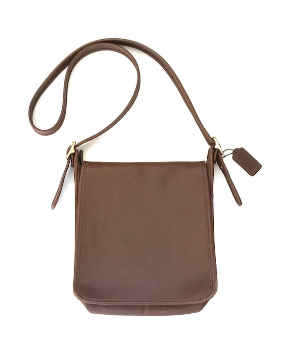 Vintage Coach Crossbody Bag in Brown Leather - Gem