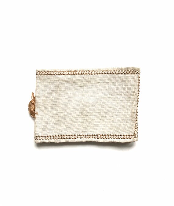 Vintage Embroidered Linen Change Purse - image 9