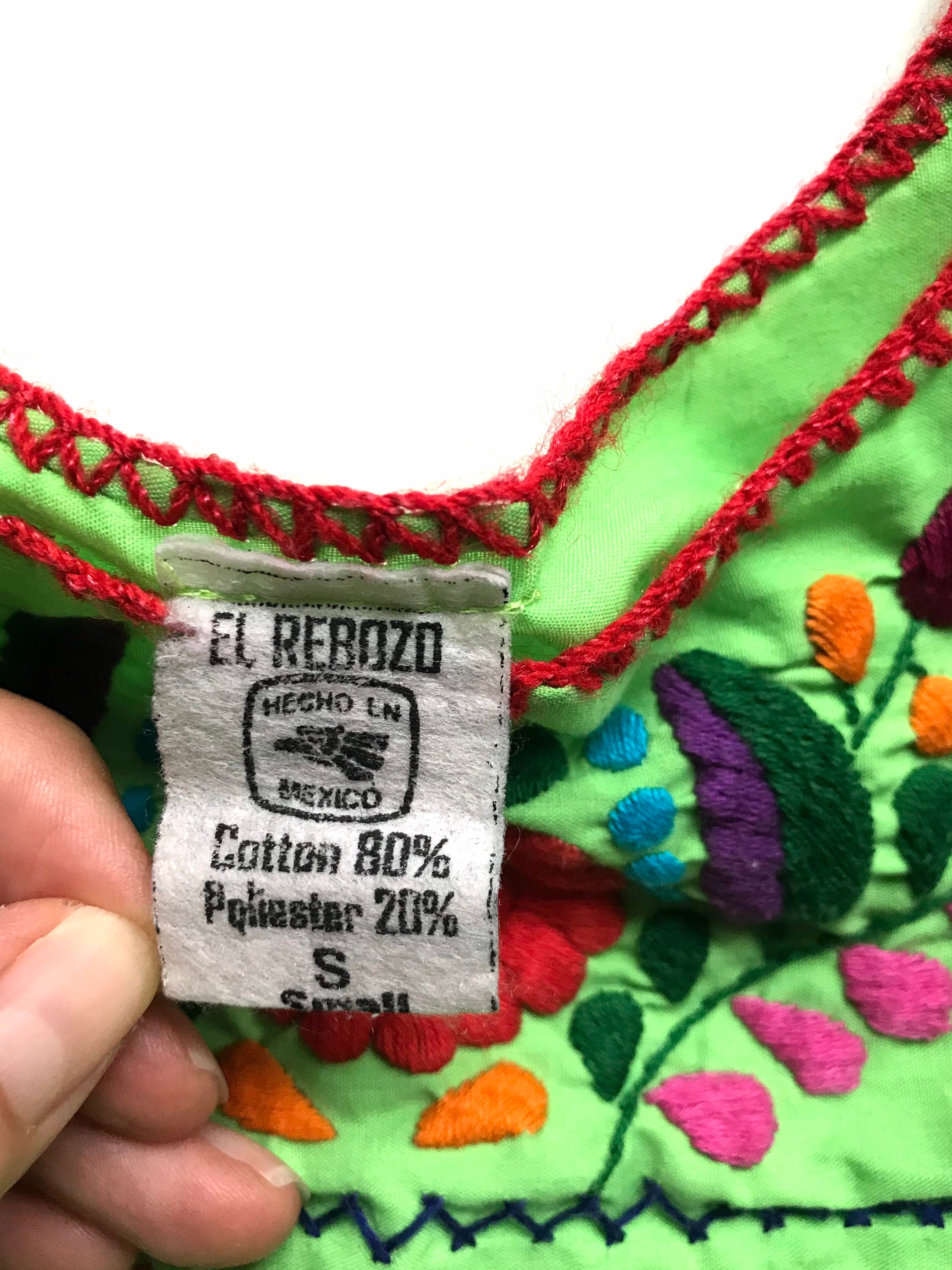 Vintage Mexican Hand Embroidered Blouse