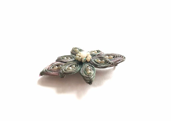 Vintage Sterling Flower Wire Brooch - image 9