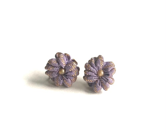 Vintage Screw Back Earrings, Flower Screw Back Ea… - image 4