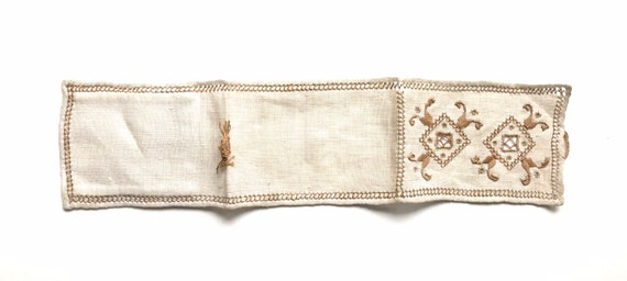 Vintage Embroidered Linen Change Purse - image 5