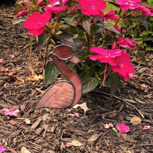 Flamingo. Stained Glass. Plant Stake. Novelty. Pink. Tabletop Decor. Ornament. Gift. Tropical. Suncatcher. image 4