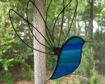 Stained Glass Hummingbird. Ornament. Garden. Birds. Suncatcher. Original Design. Ready to Ship!