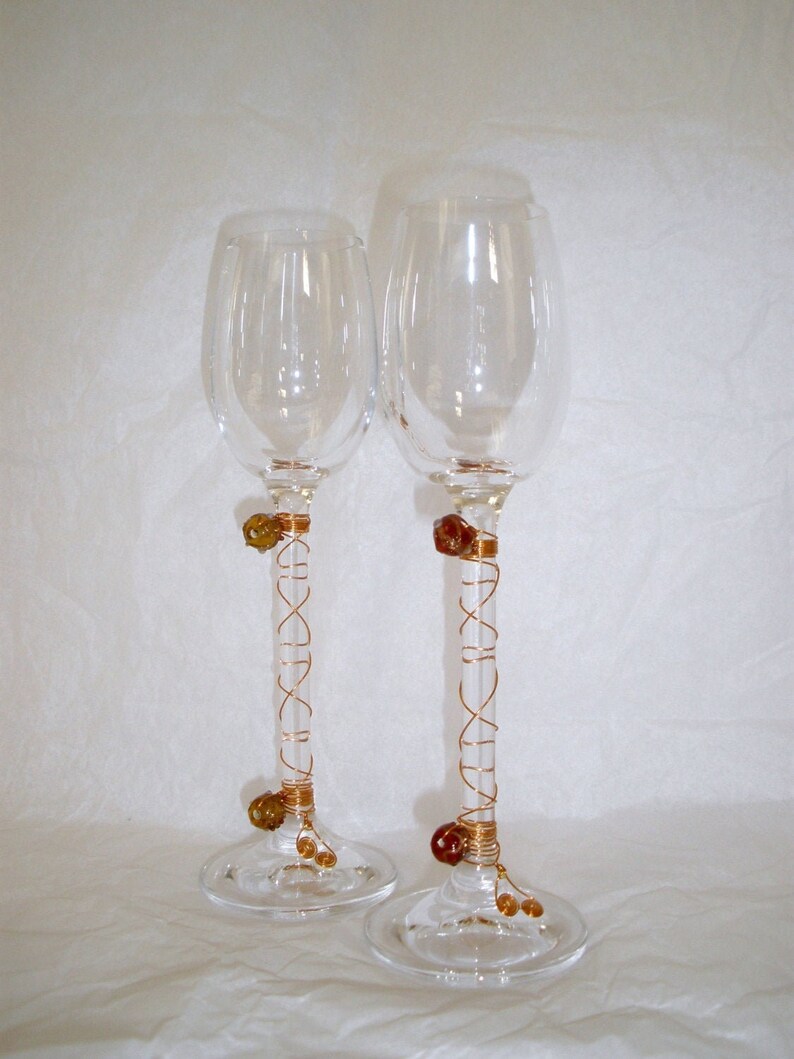 Tall Wired Stem Cordial, Liqueur, Shot Glasses, Set of 2 Ready to Ship