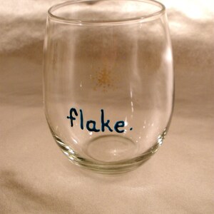 Stemless. Wine Glass. Christmas. Hand painted. Juice glass. Beer. Tumbler. Cocktail. Flake. Gift wrapped. Ready to Ship image 7