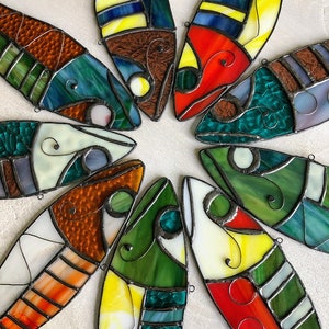 Fish On Stained glass. Suncatcher. Ornament. Trophy. Wall art. Salt Life. Salty. Fish Tales. Original Design. Ready to Ship image 10