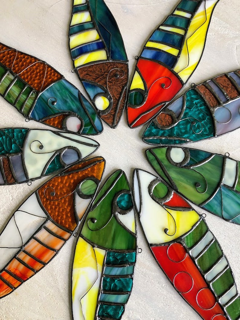 Fish On Stained glass. Suncatcher. Ornament. Trophy. Wall art. Salt Life. Salty. Fish Tales. Original Design. Ready to Ship image 10