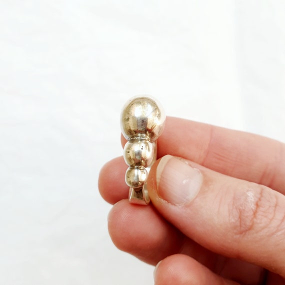 Bague Moderniste Argent Signée Galoppi - Taille Ajustable, Bijou D'artiste, Occasion