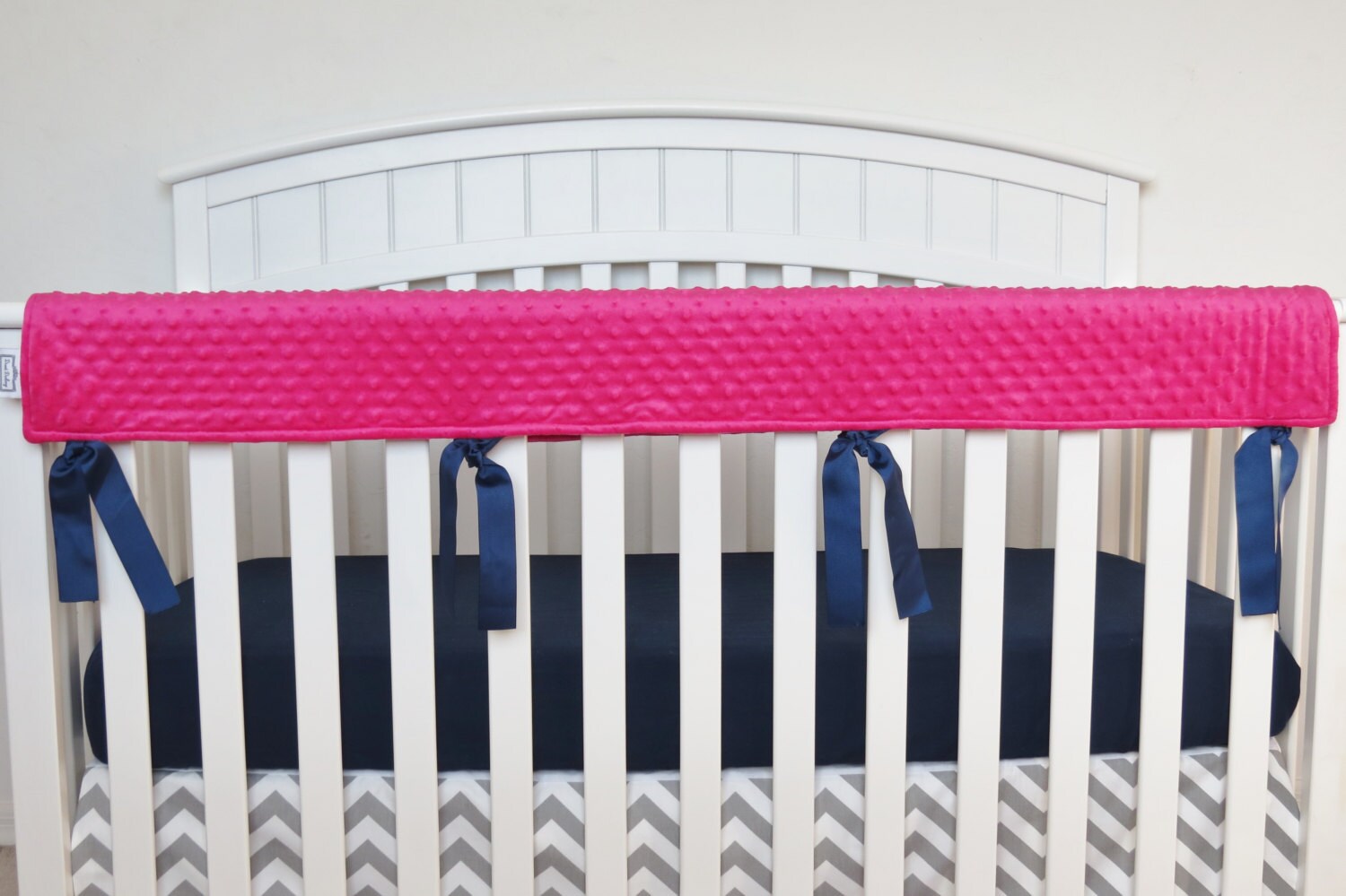 Minky Crib Teething Rail Guard Long Rail Crib Teething Etsy