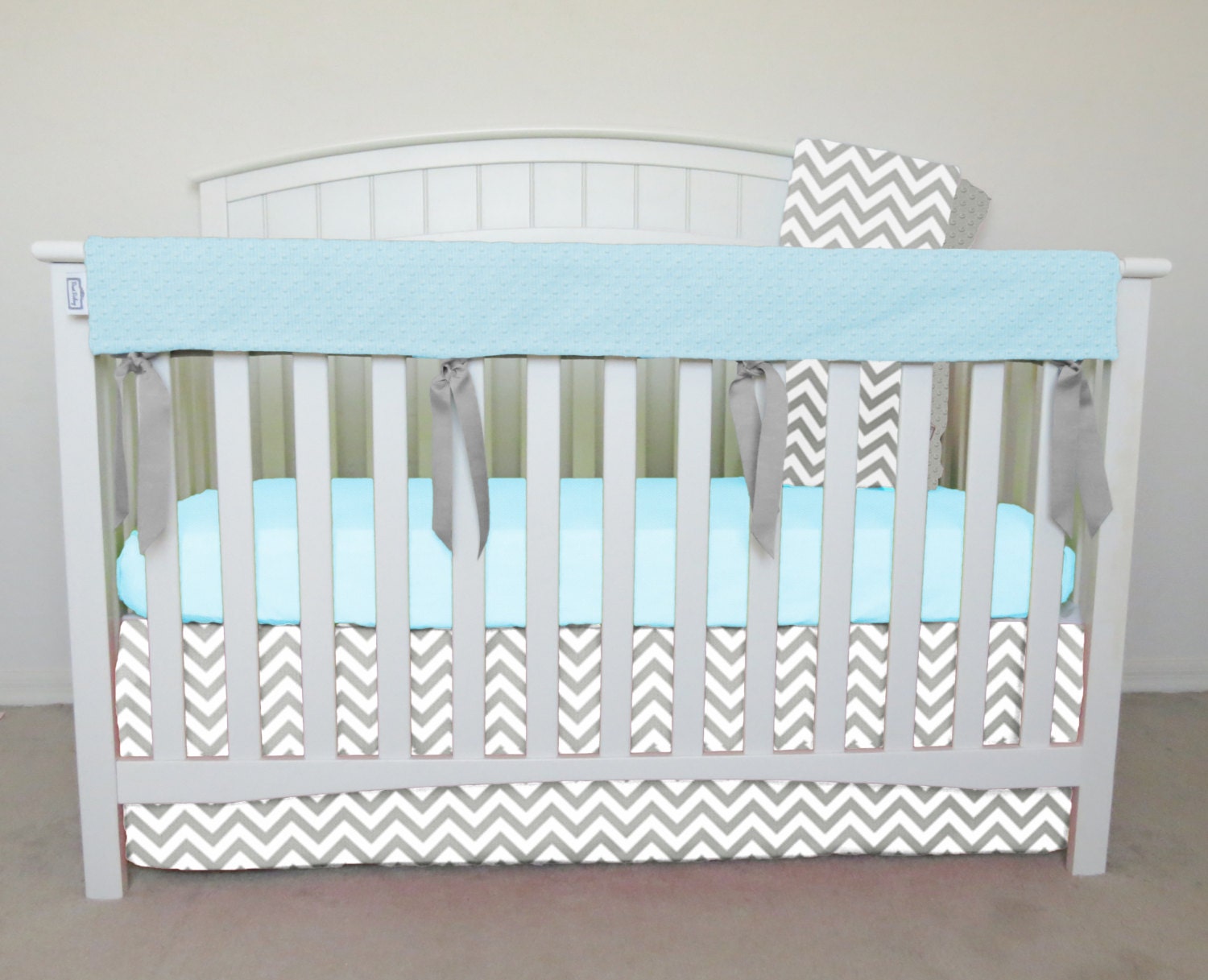 Minky Crib Teething Rail Guard SHORT RAILS Crib Teething Etsy