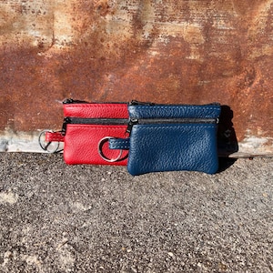 Leather Change Purse, Leather Coin Pouch, Coin Purse, Coin Pouch, Made in USA