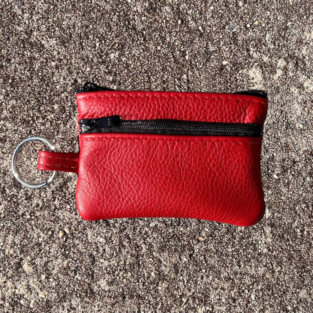 Leather Change Purse Leather Change Pouch Etsy