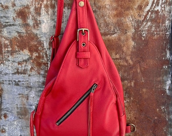 Leather Sling Bag, Crossbody Leather Bag, Crossbody purse, Leather Shoulder Purse