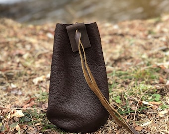 All Leather Medicine Bag, Leather Medicine Pouch, Handmade leather pouch, handmade leather bag