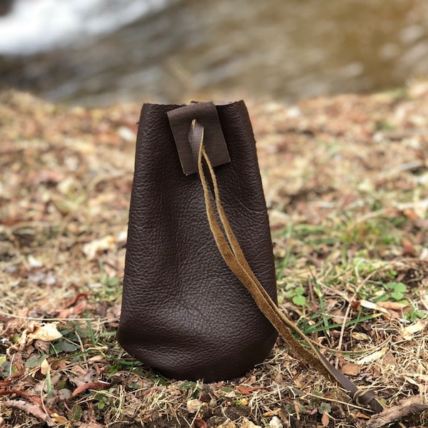 All Leather Medicine Bag, Leather Medicine Pouch, Handmade leather pouch, handmade leather bag