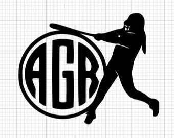 Digital File Monogram- SOFTBALL MONOGRAM