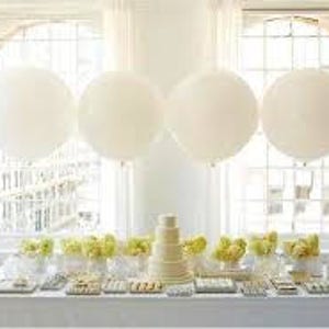 36 inches Giant WHITE latex balloon birthday baby shower wedding party fun decoration