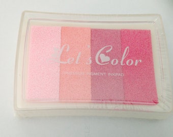 Encre pour tampons 4 couleurs fun scrapbooking cadeau fête anniversaire enfant fourniture