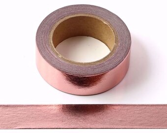 Pure Rose Gold 10m Foil Washi Tape roll  - Christmas - Gift - decoration scrapbooking planner supply cheap design unique