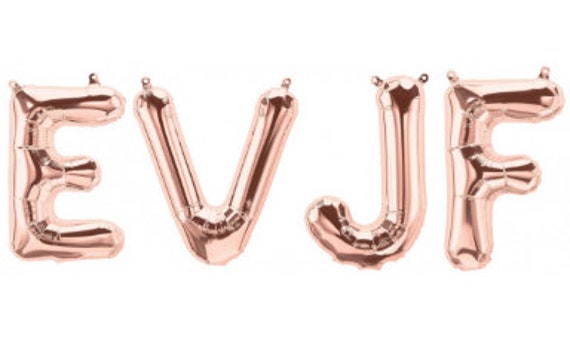 Evjf Letter Balloons Banner Rose Gold Silver 16 Etsy Evjf Letter Balloons Banner Rose Gold Silver 16 Etsy