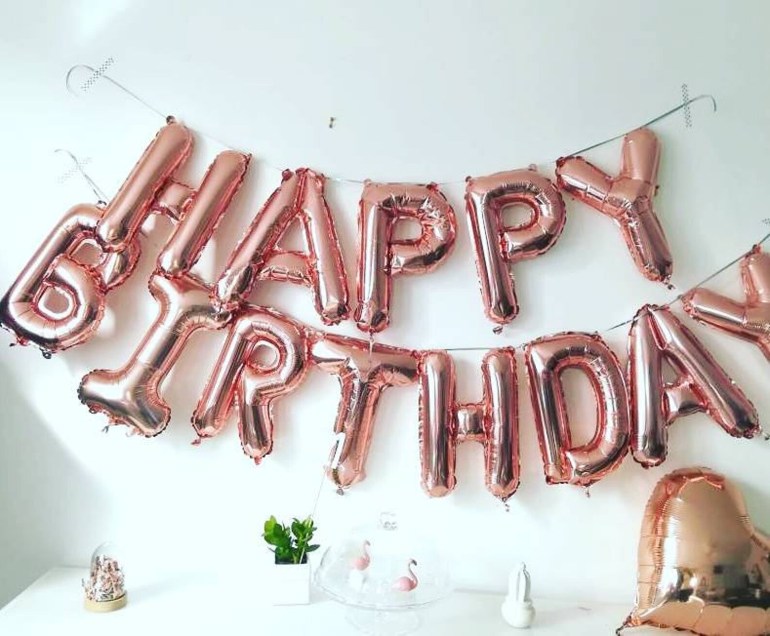 Kids Happy Birthday Rose Gold Cake