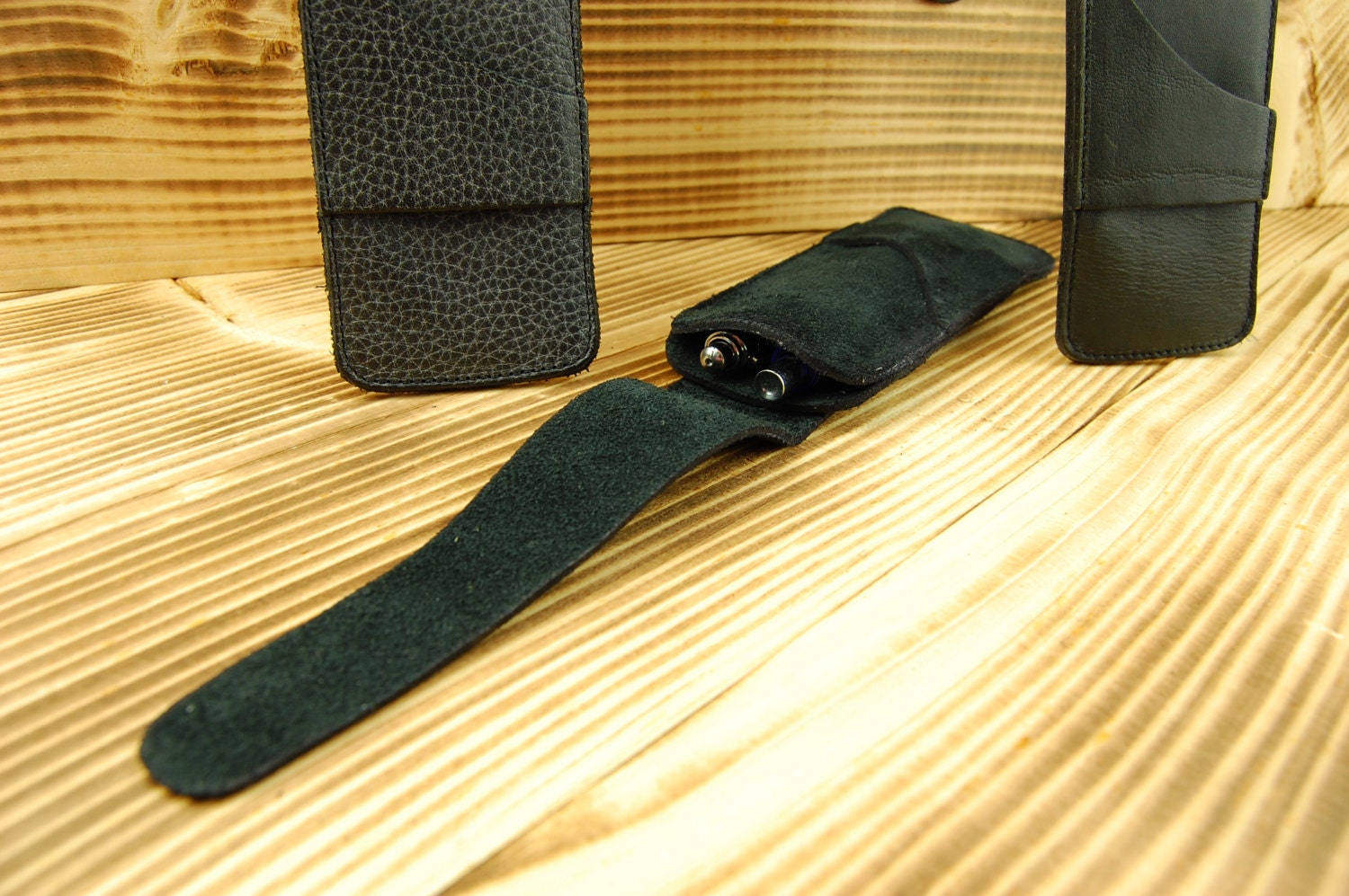 NEW Leather Pencil Holderleather Pencil Caseleather Pencil Etsy