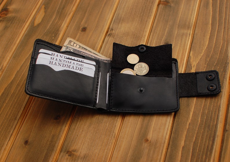 RFID Personalized Leather wallet anniversary gifts personalized mens leather wallet Mens Bifold Wallets With Coin Pocket gift for dad