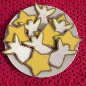 Galletas navideñas de madera de imitación (juego de 6) imagen 4